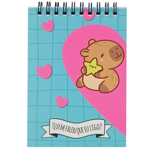Kit Bloco de Anotação Capivara 2 Peças em Papel Fu Xing