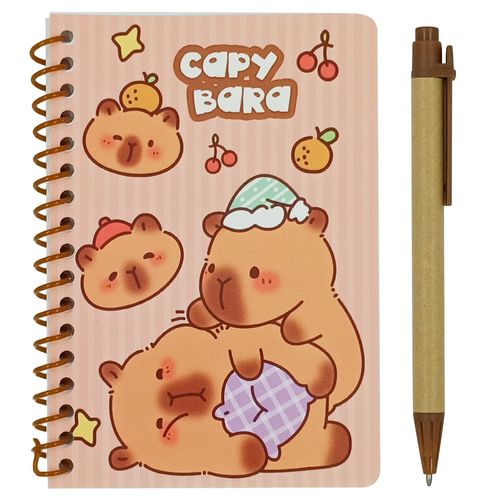 Bloco de Anotação Capivara C/ Caneta 10,5x15cm em Papel Interponte