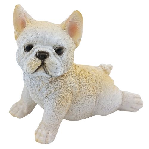 Cachorro Sentado Decorativo 10x8cm em Resina Youbai