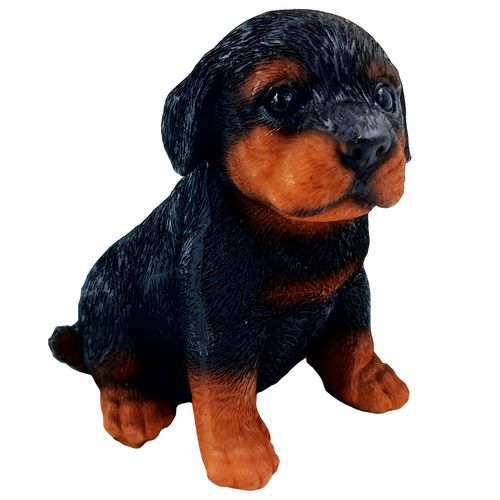 Cachorro Sentado Decorativo 8x7,5cm em Resina Youbai