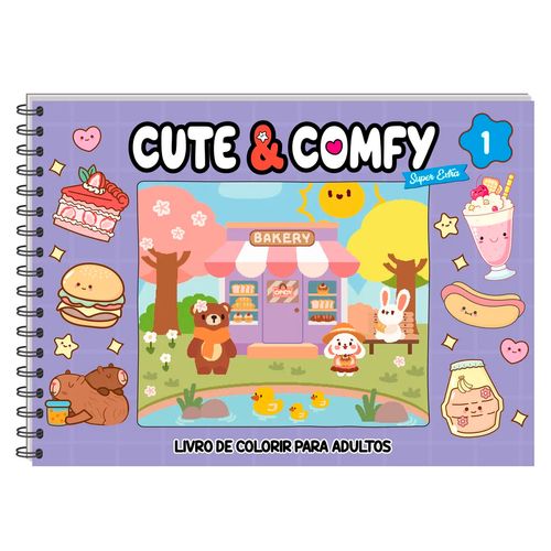Livro P/ Colorir Cute & Comfy 21,5x15,7cm em Papel Editora Online