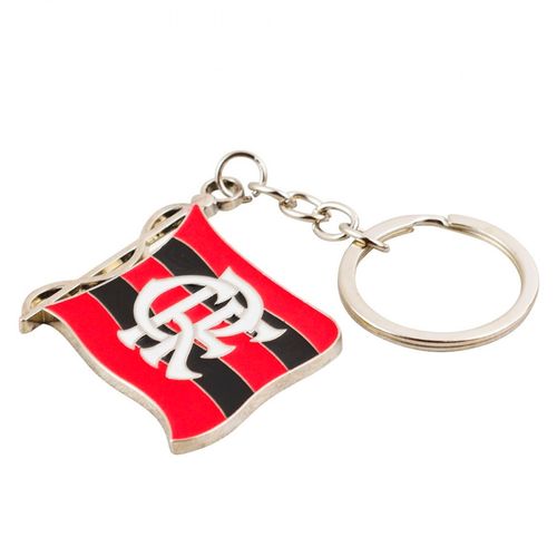 Chaveiro Bandeira Flamengo 11cm em Metal Mileno