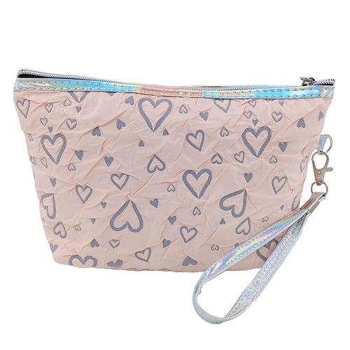 Nécessaire Feminina Coração 23,5x13cm em Poliéster Qualis