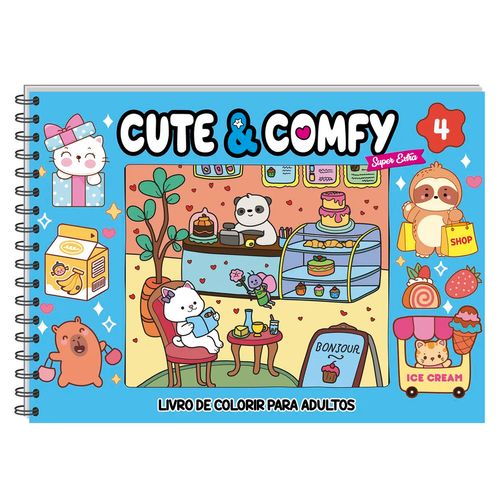 Livro P/ Colorir Cute & Comfy 21,5x15,7cm em Papel Editora Online