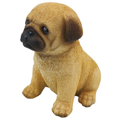 Cachorro Pug Decorativo 10x8cm em Resina Youbai