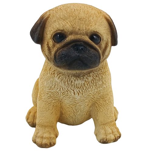 Cachorro Pug Decorativo 10x8cm em Resina Youbai