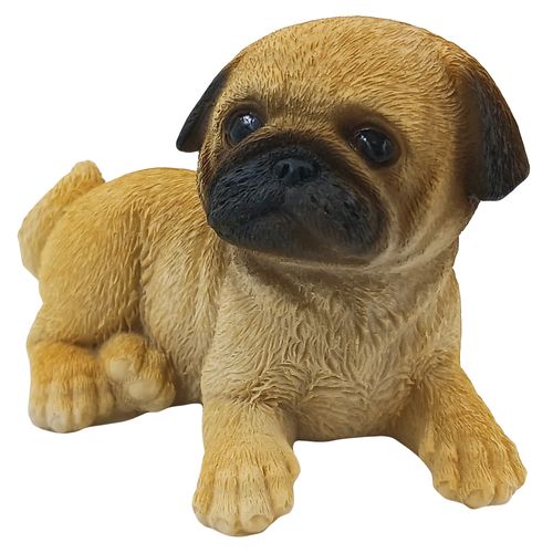 Cachorro Pug Decorativo 10x8cm em Resina Youbai