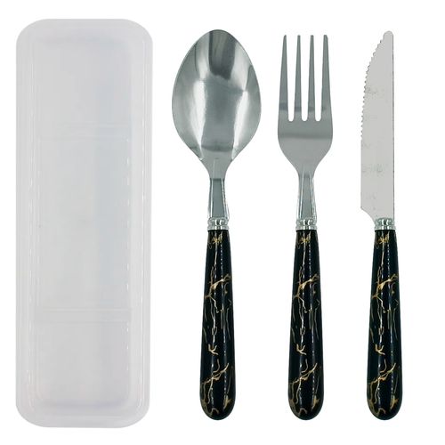 Kit Talher C/ Estojo 3 Peças em Aço Inox Interponte