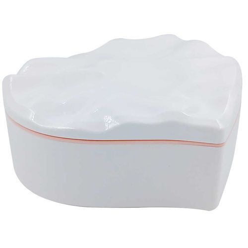 Porta Jóias Coração C/ Espelho 16x15cm em Plástico Megagift