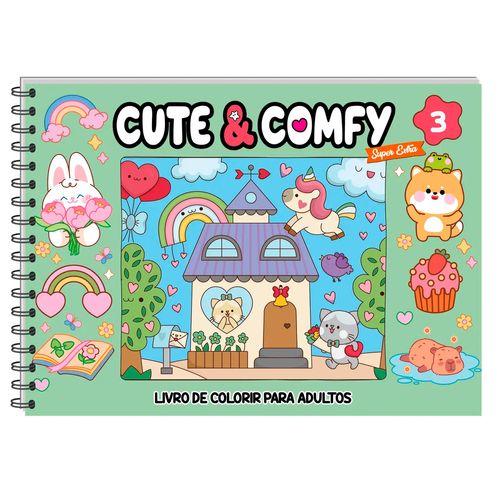 Livro P/ Colorir Cute & Comfy 21,5x15,7cm em Papel Editora Online