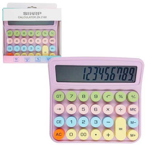Calculadora de Mesa Color 12 Dígitos 15x14cm em Plástico Michael Judi