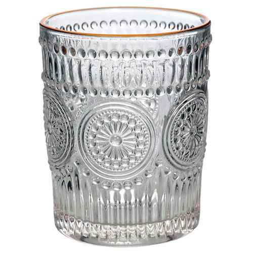 Jogo de Copos Mondoro Fio de Ouro 6 Peças 300ml em Vidro Wincy