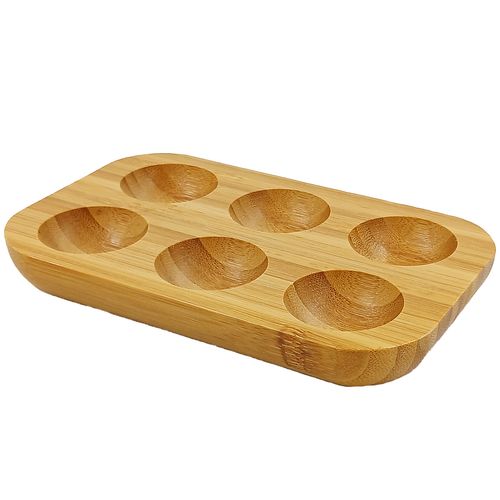 Bandeja Porta Ovos 16x10cm em Bambu Livon