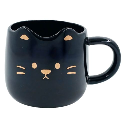 Caneca Gatinho 300ml em Cerâmica Lila Cosméticos