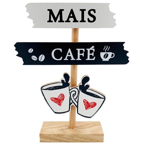 Placa Cantinho do Café 20x19cm em MDF Livon