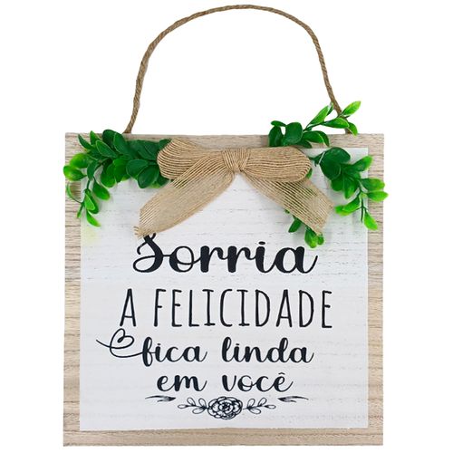 Placa Decorativa 24x24cm em MDF Livon