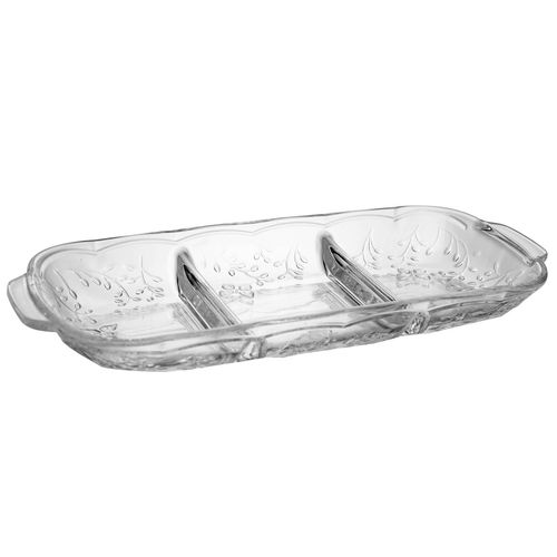 Petisqueira New Butterfly 30x12cm em Cristal Lyor