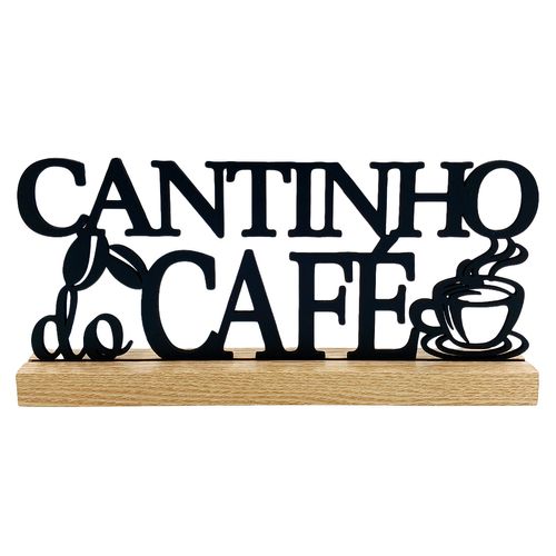 Placa Cantinho do Café 26cm em MDF Livon