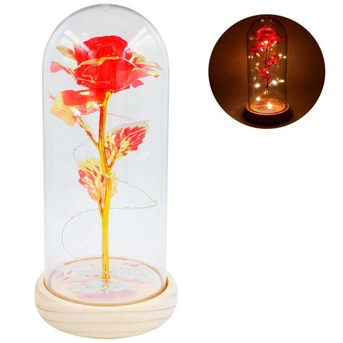 Luminária Cúpula Rosa 21cm em Plástico Fu Xing