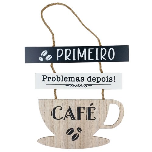 Placa Cantinho do Café 24x35cm em MDF Livon
