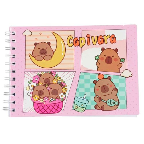 Caderno P/ Colorir Capivara 21x15cm em Papel Michael Judi