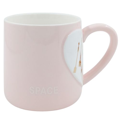 Caneca Decor Coração de Cerâmica 400ml BM36