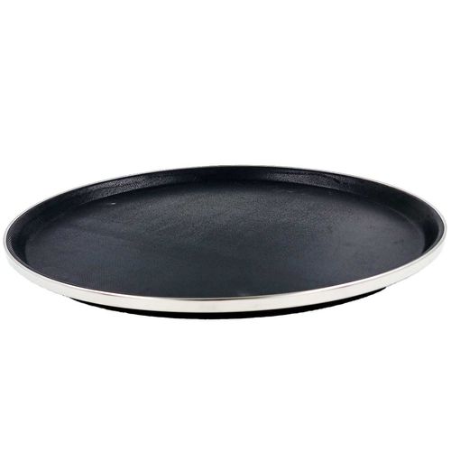 Bandeja de plástico e aço inox antiaderente redonda 40cm Unihome