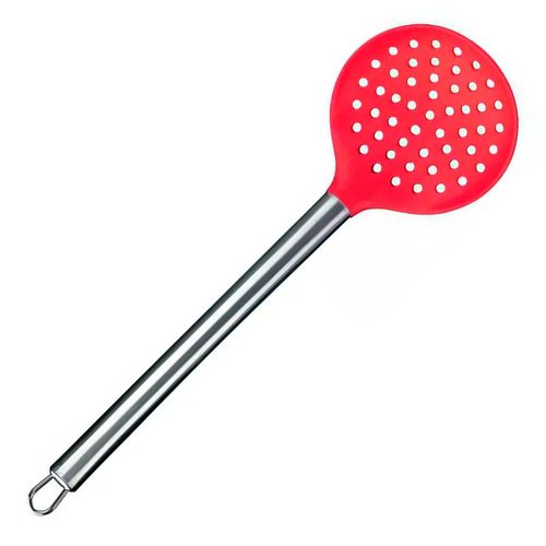 Escumadeira vermelha de silicone 35cm UniHome