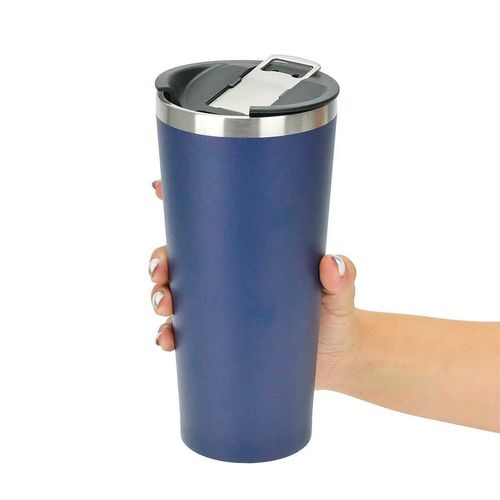 Copo Térmico C/ Abridor de Garrafas 730ml em Aço Inox UniHome-Azul Escuro
