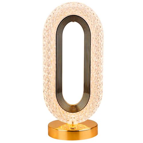 Luminária de Mesa Cristal 26cm em Plástico Charti