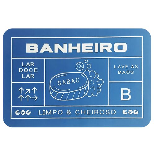 Tapete Estampado Decorativo 38x58cm em Poliéster Livon