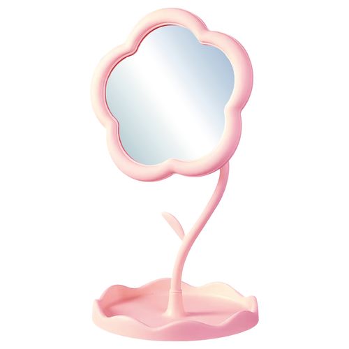 Espelho de Mesa Flor 29,5x16,5cm em Plástico Livon