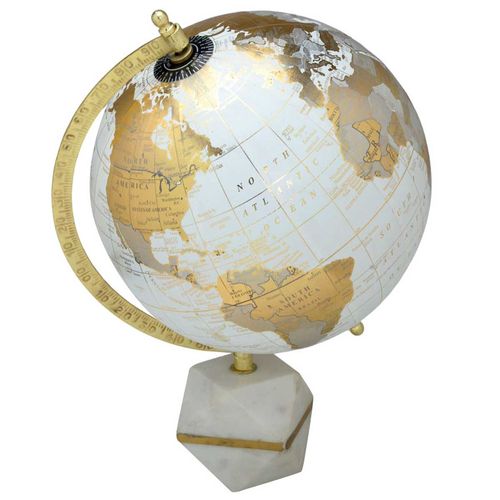 Globo Terrestre Decorativo 32x21cm em Plástico Mabruk