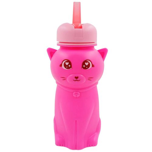 Garrafa Gatinho Flexível 500ml em Silicone Livon