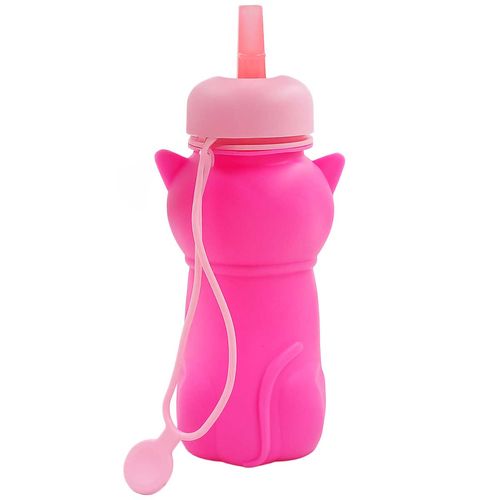 Garrafa Gatinho Flexível 500ml em Silicone Livon