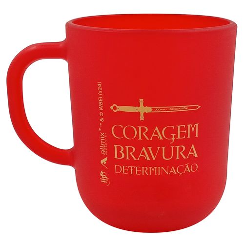 Caneca Harry Potter Grifinória 300ml em Vidro Allmix