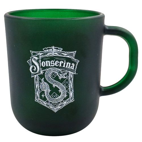 Caneca Harry Potter Sonserina 300ml em Vidro Allmix
