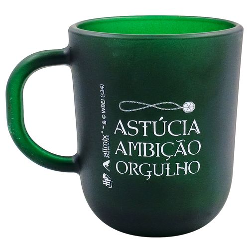 Caneca Harry Potter Sonserina 300ml em Vidro Allmix