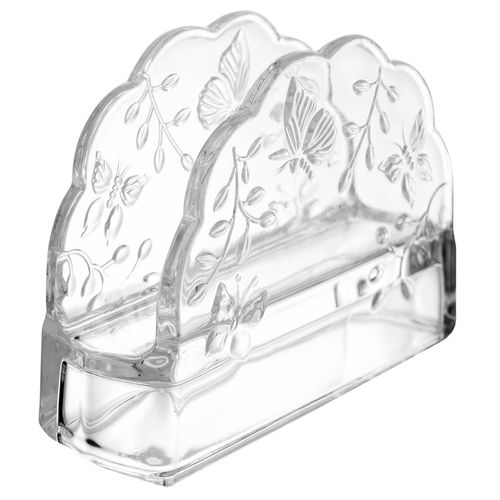 Porta Guardanapo New Butterfly 10,5x9,5cm em Cristal Lyor