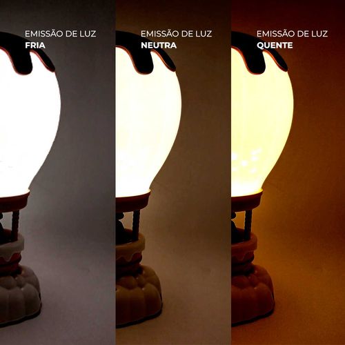 Luminária de Mesa Balão 21cm em Plástico Charti