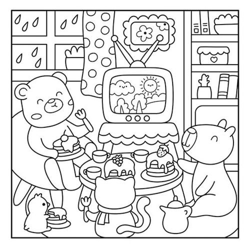 Livro P/ Colorir Fuzzy & Cute 23x23cm em Papel Magic Kids