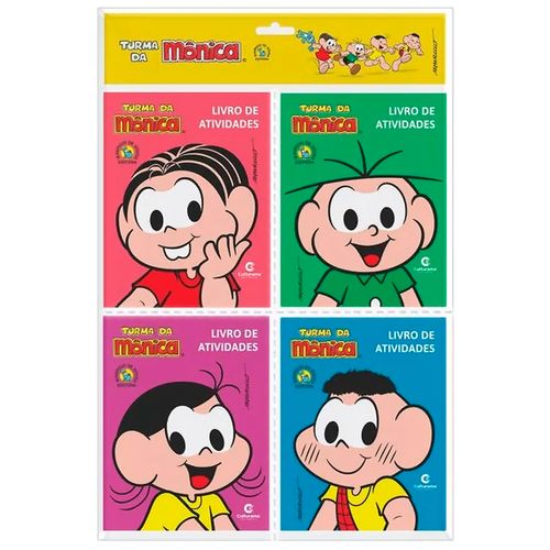 Livro De Atividade Turma Da Mônica 4 Peças em Papel Culturama