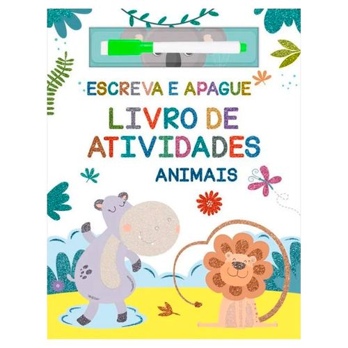 Livro Escreva e Apague Animais 28x22cm em Papel Culturama