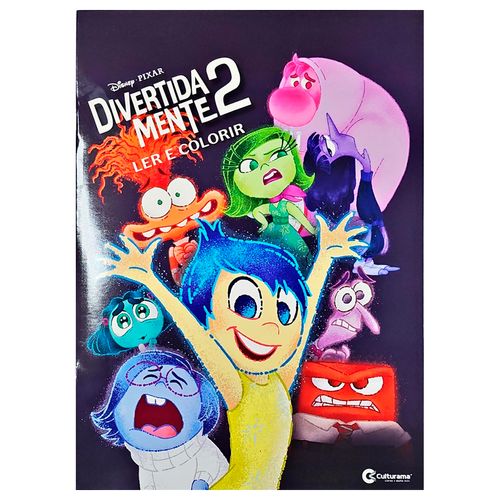 Livro Divertida Mente 2 Ler e Colorir 26x20cm em Papel Culturama