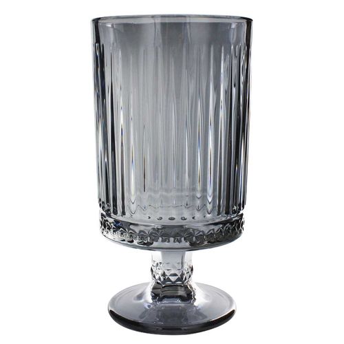 Vaso Decorativo Esplendor Titânio 10x18,7cm em Vidro Kehome