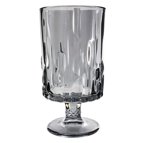 Vaso Decorativo Netuno Titânio 10x18,7cm em Vidro Kehome