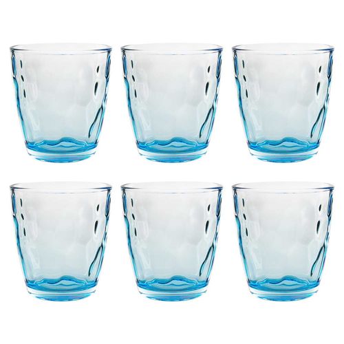 Jogo De Copos Stone Color 6 Peças 230ml em Vidro Kehome