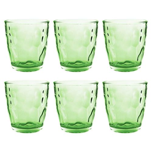 Jogo De Copos Stone Color 6 Peças 230ml em Vidro Kehome