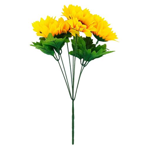 Buquê Girassol Artificial 34cm em Plástico Bella Garden
