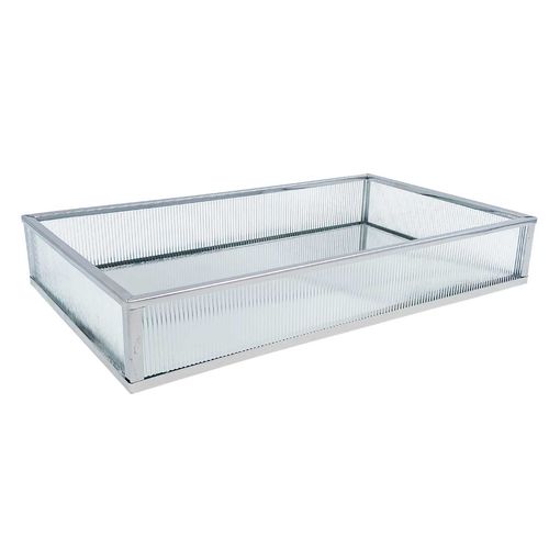 Bandeja Espelhada 24,5x15cm em Metal Mai Home